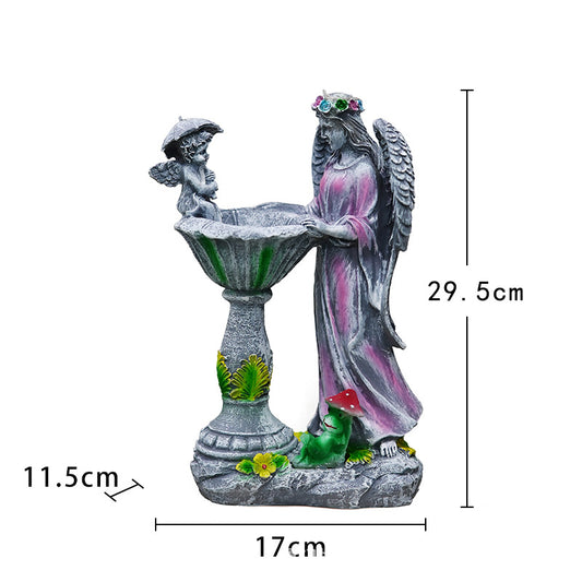 Angel Figurine Garden Outdoor Solar-Powered Patio Decorative Light.