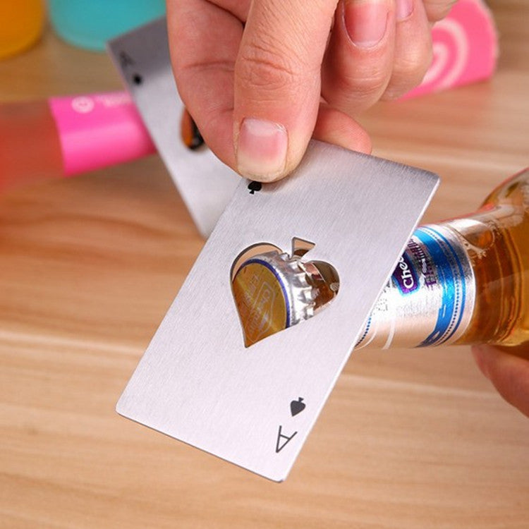 Stainless Steel Poker Bottle Opener