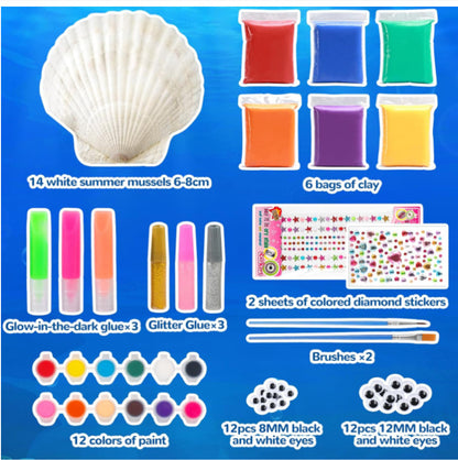 Seashell Painting Kit for Kids - Art and Craft Gift Kit