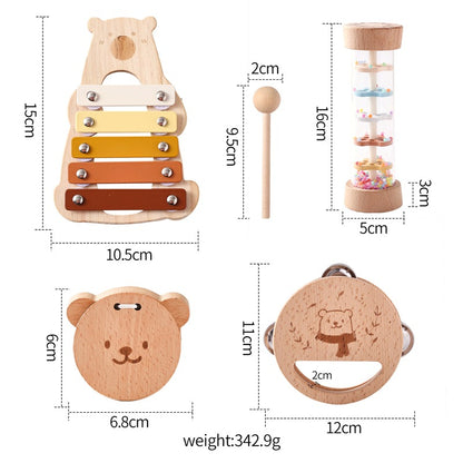 Wooden Orff Musical Instrument Set