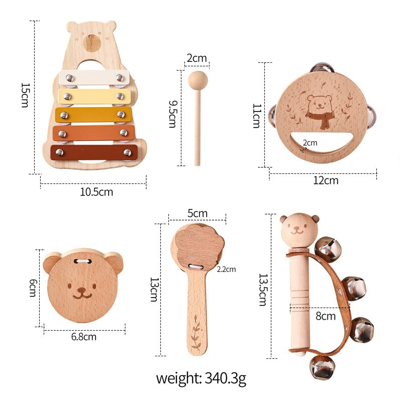 Wooden Orff Musical Instrument Set