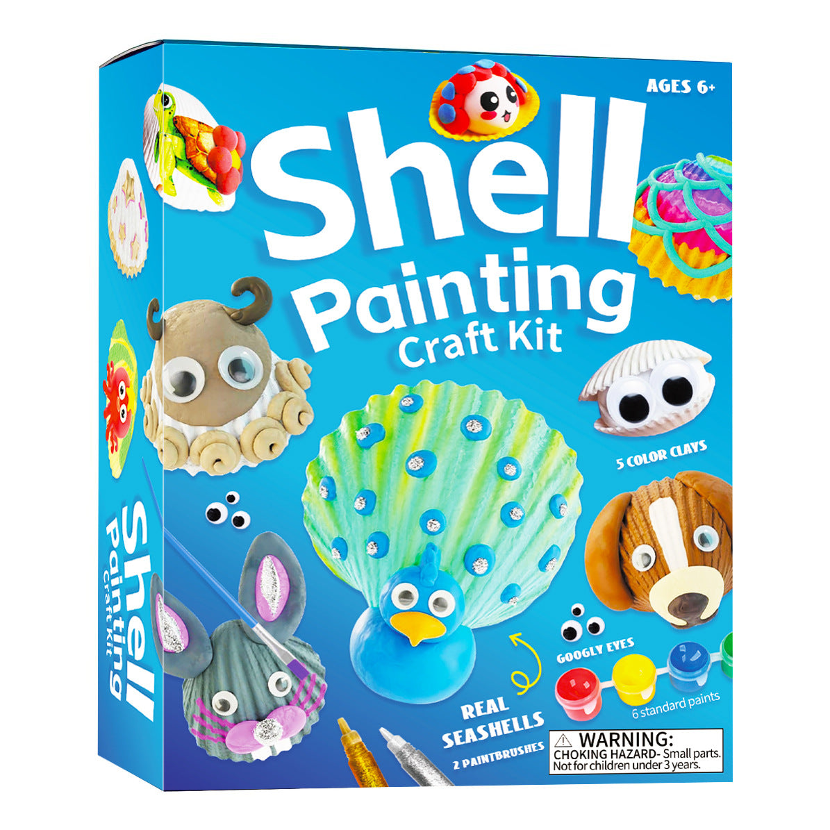 Seashell Painting Kit for Kids - Art and Craft Gift Kit